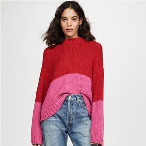 XiRENA Sundance Alpaca Red & Pink Sweater